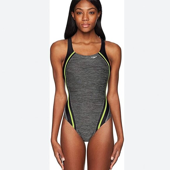 Speedo Women’s Heather Quantum Swimsuit - Picture 1 of 10